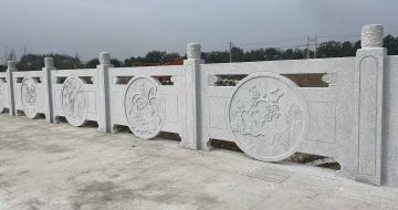 新余芝麻白河道栏杆 石材栏杆