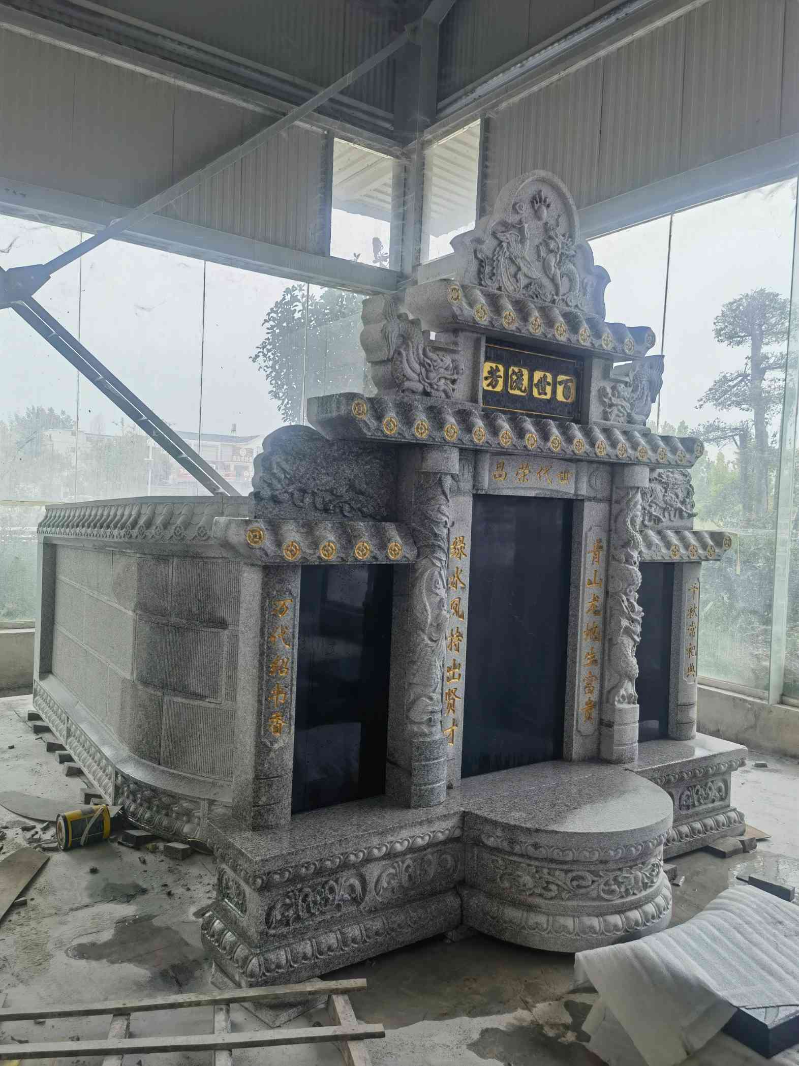 新余套墓 墓碑 围坟石 异形定制